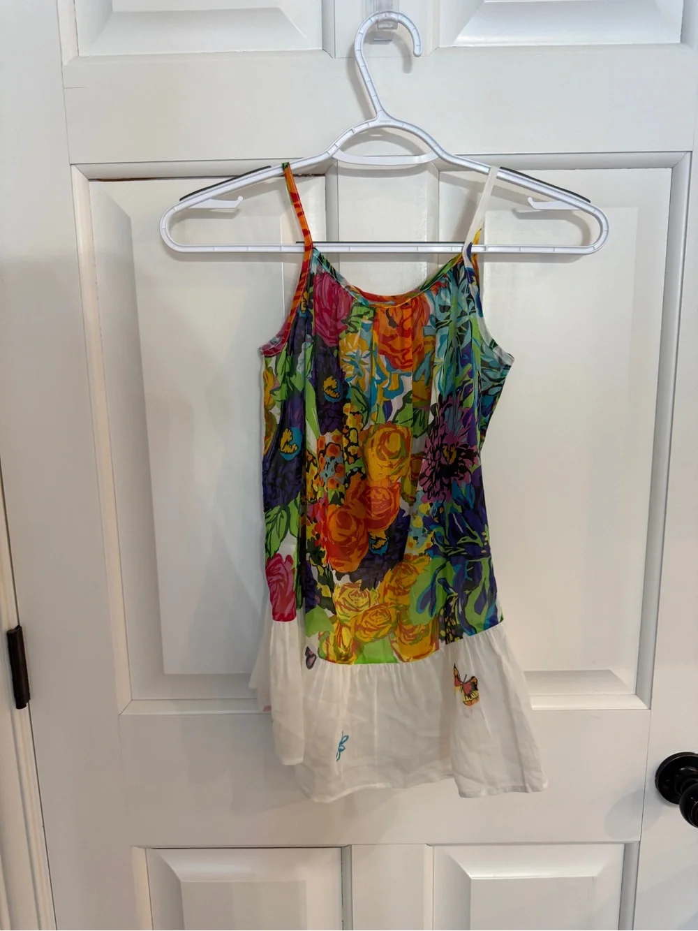 NWT! Milly Minis Kids Floral High-Low Cover Up Dress 6/7 Silk Blend 25603
